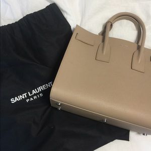 Yves saint laurent beige small sac de hour